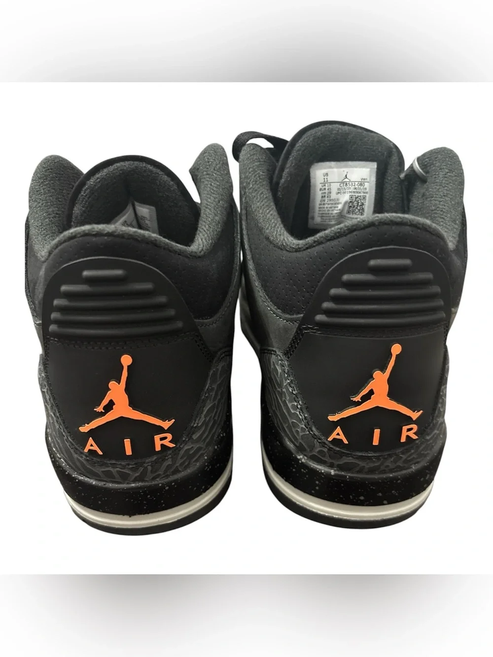 Nike Air Jordan 3 Retro Night Stadium Total Orange CT8532-080 Men's (Like New)